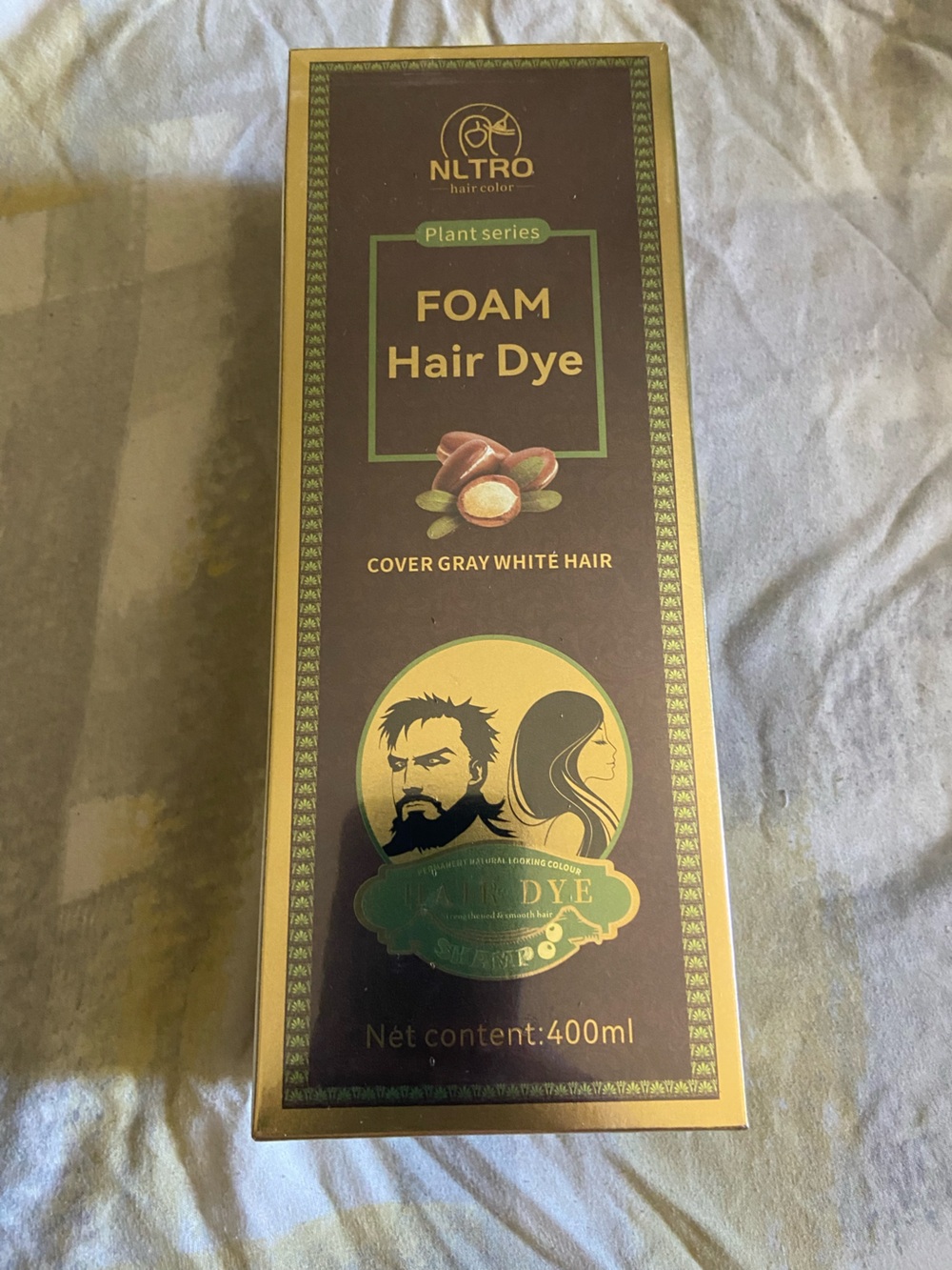 Foam Hair Dye Shampoo - Wine Red Hair Color (400ml)
